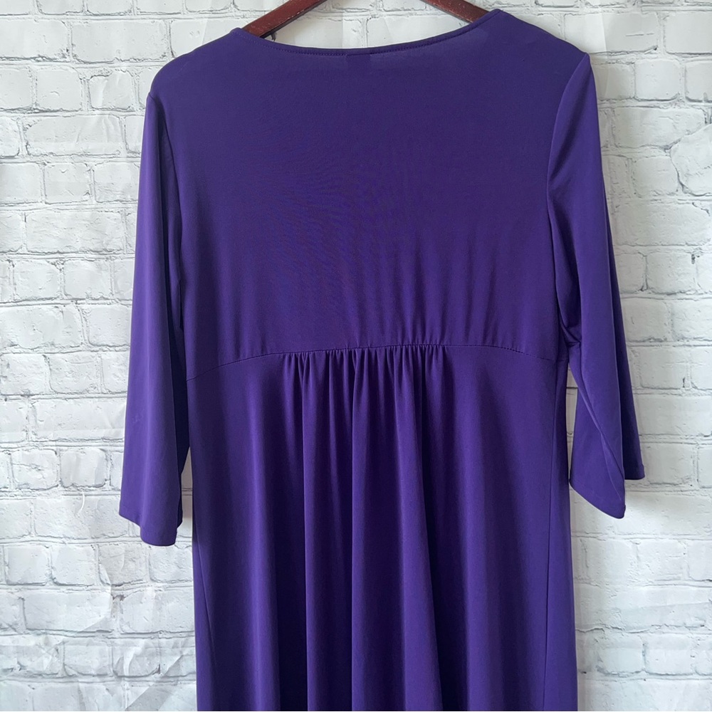 Sangria Dark Purple long sleeve dress size 14 - Picture 9 of 11